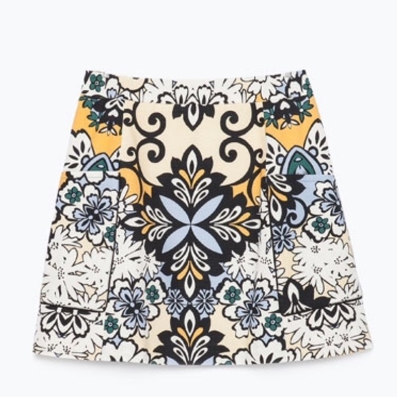 Zara floral mod print skirt - Picture 8 of 8
